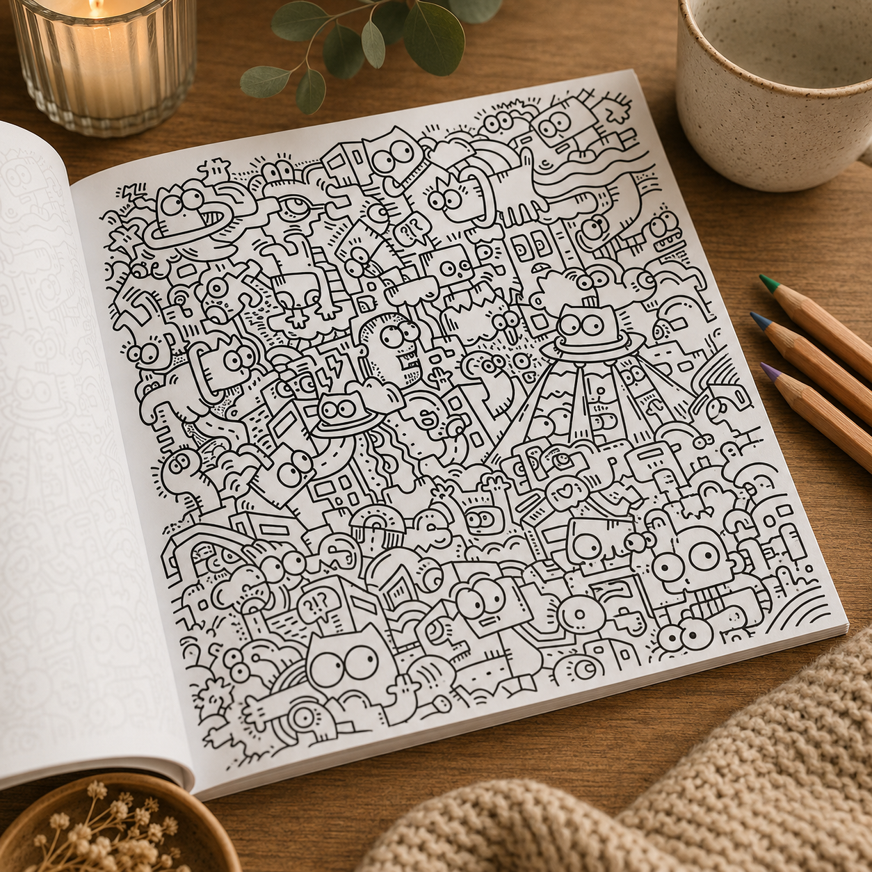 Mindful Doodle Colouring Book | 24 Intricate Patterns for Relaxation & Stress Relief
