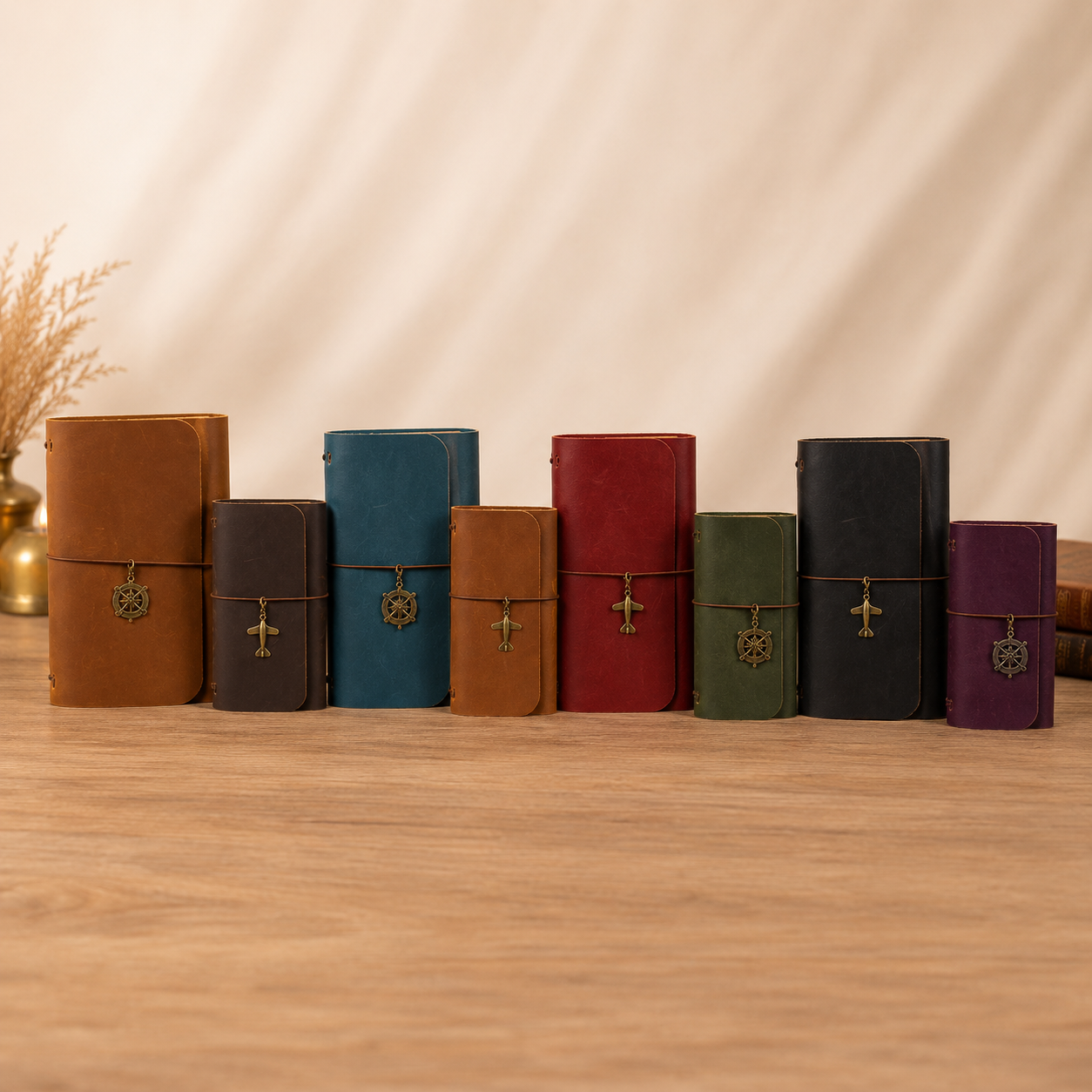 Vintage Genuine Leather Refillable Travel Journal | Handmade Crazy Horse Leather Notebook |  Back to School Gift