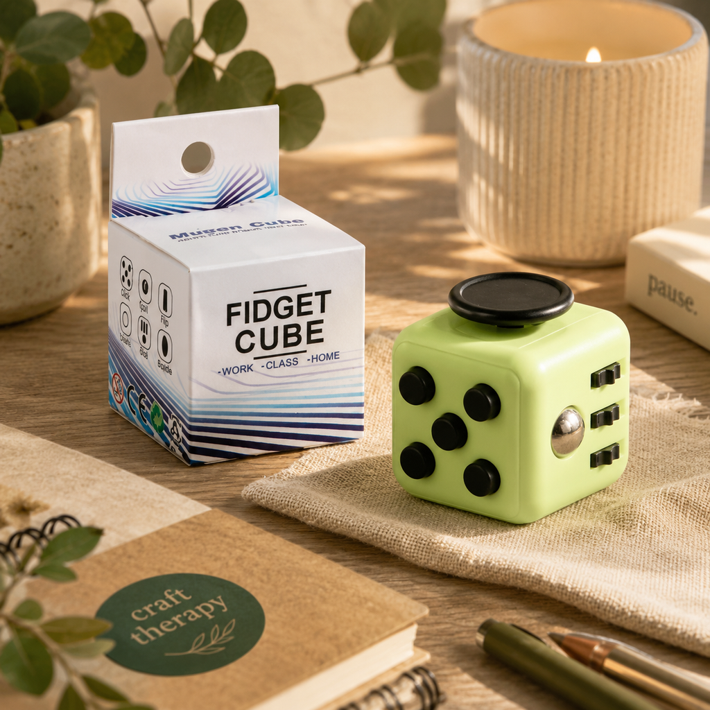 Fidget Cube Sensory Toy | 6-in-1 Stress Relief Desk Fidget for Adults, Teens & Kids