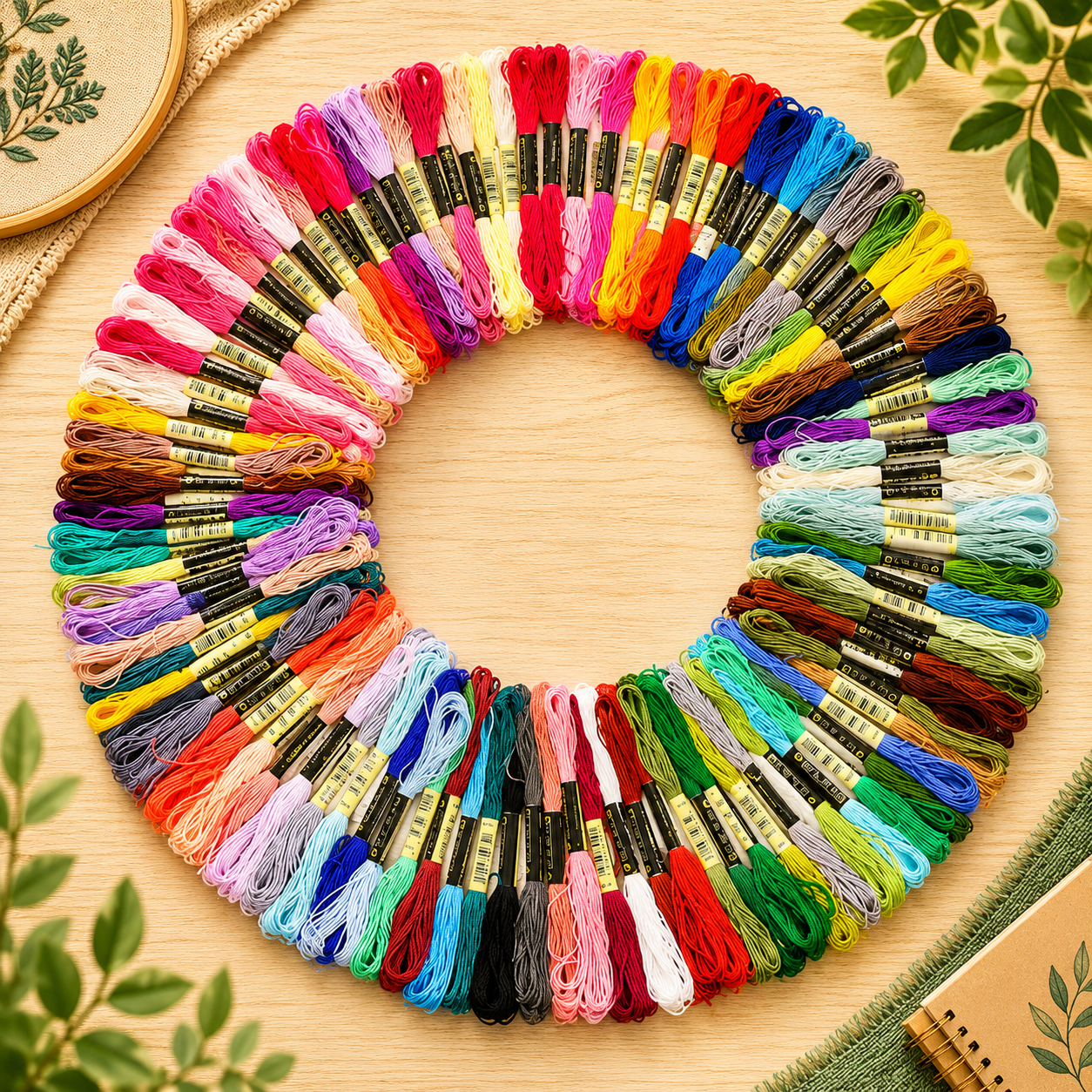 Rainbow Embroidery Thread Set | Multicolour Cross Stitch & Sewing Floss Collection