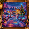 Winter Village Diamond Painting Kit | Christmas House & Snowy Street Diamond Art