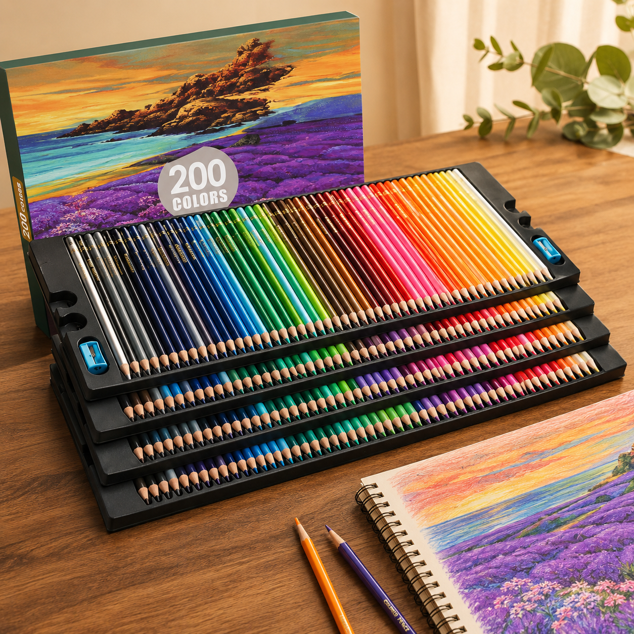 Oil-Based Colour Pencils Set – 48, 72, 120, 150 & 200 Colours for Drawing, Sketching & Colouring