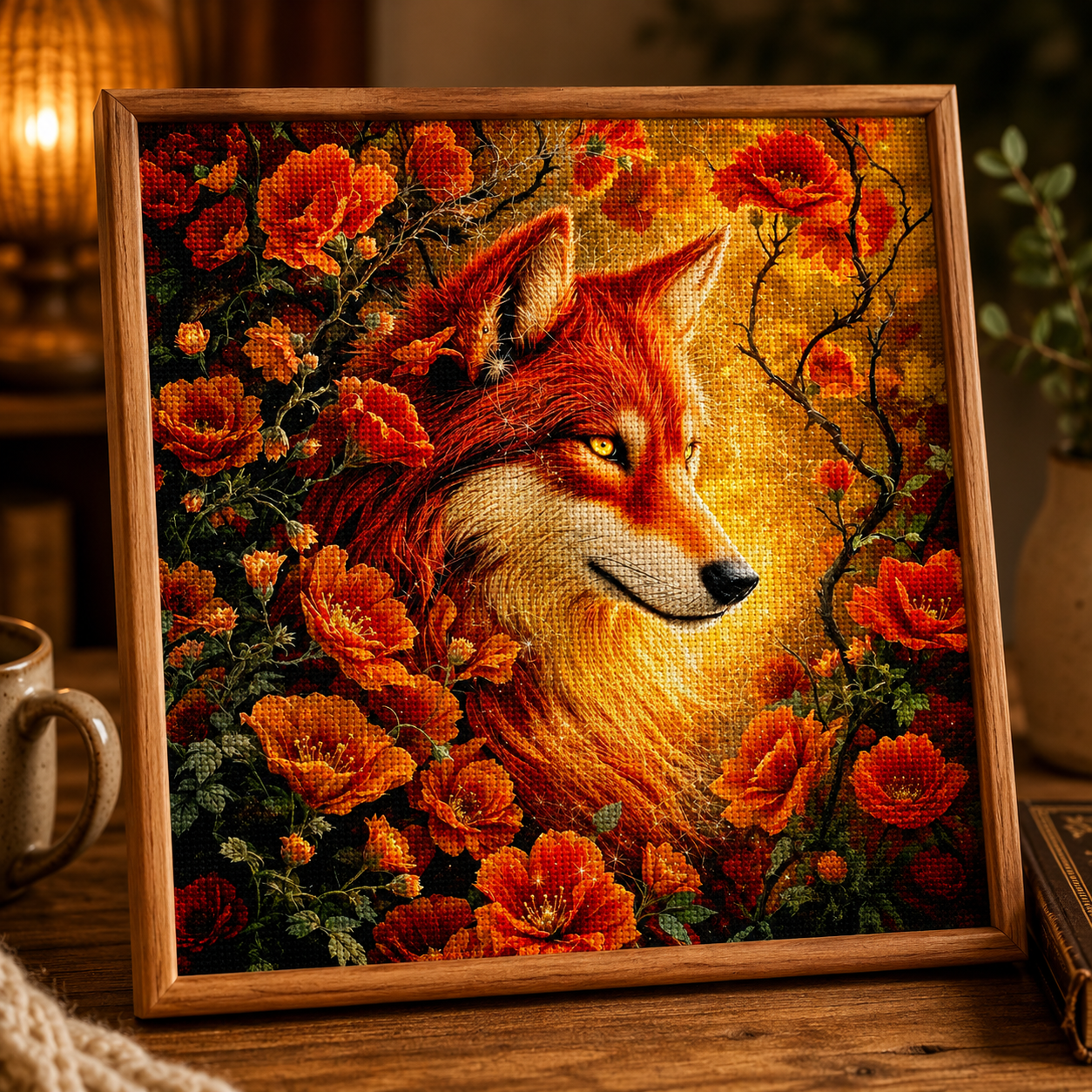 Woodland Fox Cross Stitch Kit | Relaxing Animal Embroidery Craft