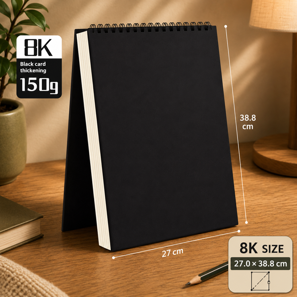 Premium Thickened Paper Sketchbook | Spiral Bound Drawing & Art Pad (16K, A4 & 8K)