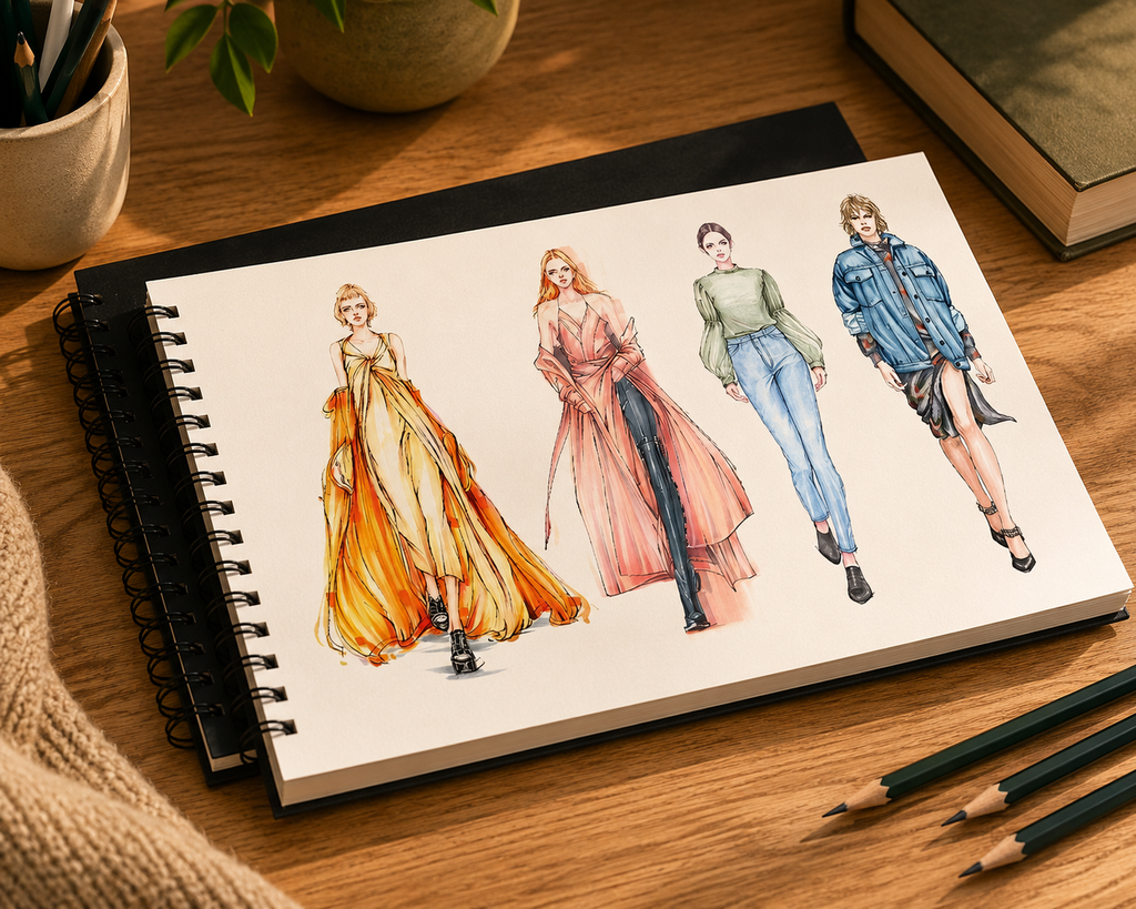 Premium Thickened Paper Sketchbook | Spiral Bound Drawing & Art Pad (16K, A4 & 8K)