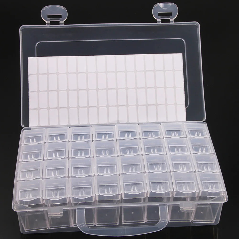 5D Diamond Painting Storage Organiser Case | Portable Drill Storage Box with Individual Containers