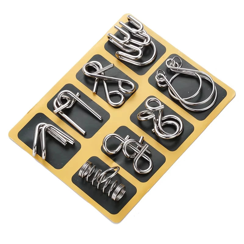 Metal Brain Teaser 28 Piece Puzzle Collection | 3D IQ Puzzles & Mind Games for Adults