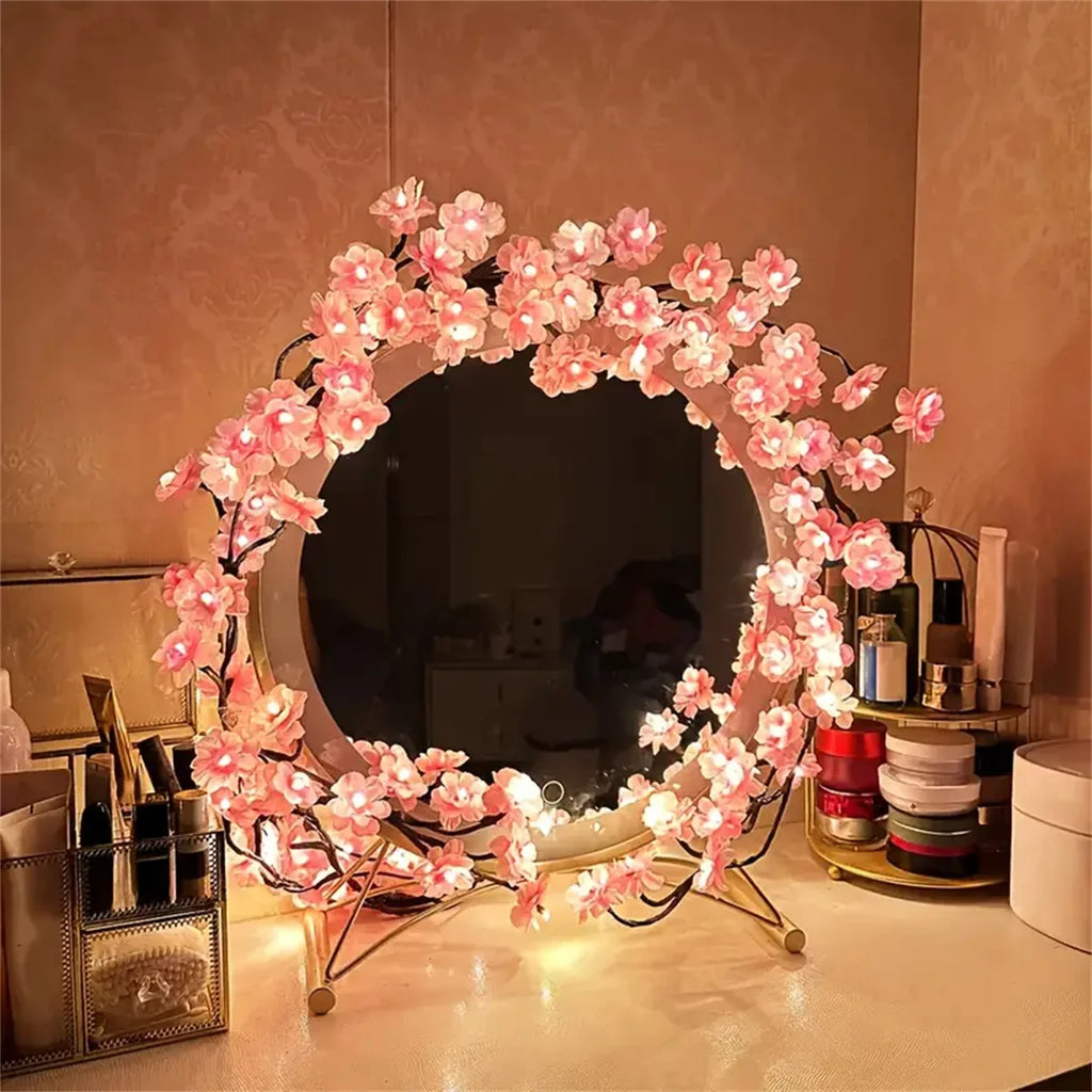Cherry Blossom 96 Led Tree Branch Rattan Lights 8 Modes I USB I 8 Modes