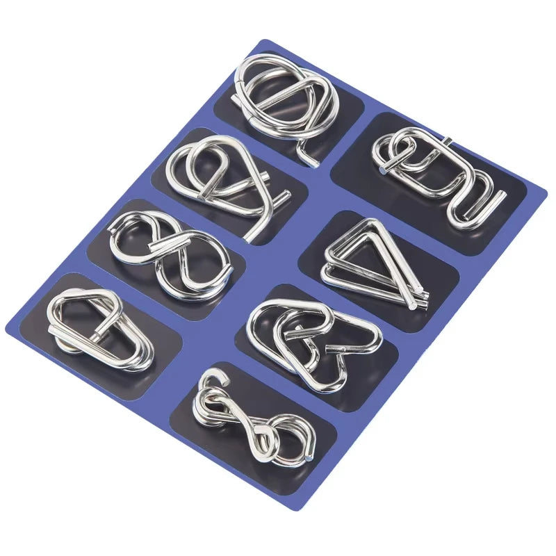 Metal Brain Teaser 28 Piece Puzzle Collection | 3D IQ Puzzles & Mind Games for Adults
