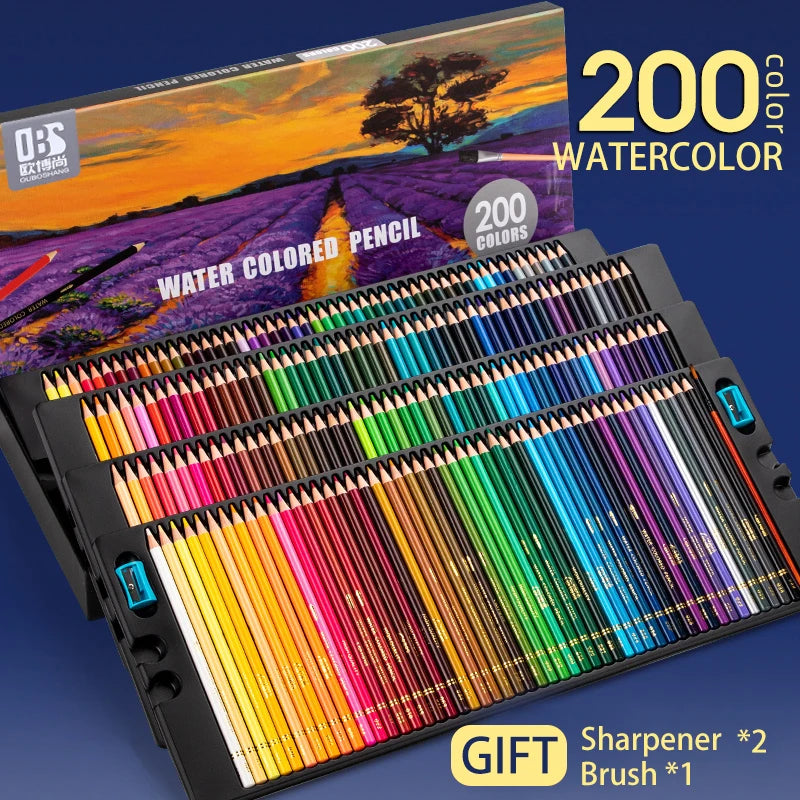 Watercolour Pencils Set – 48, 72, 120, 150 & 200 Colours for Drawing, Painting, Sketching & Adult Colouring Books