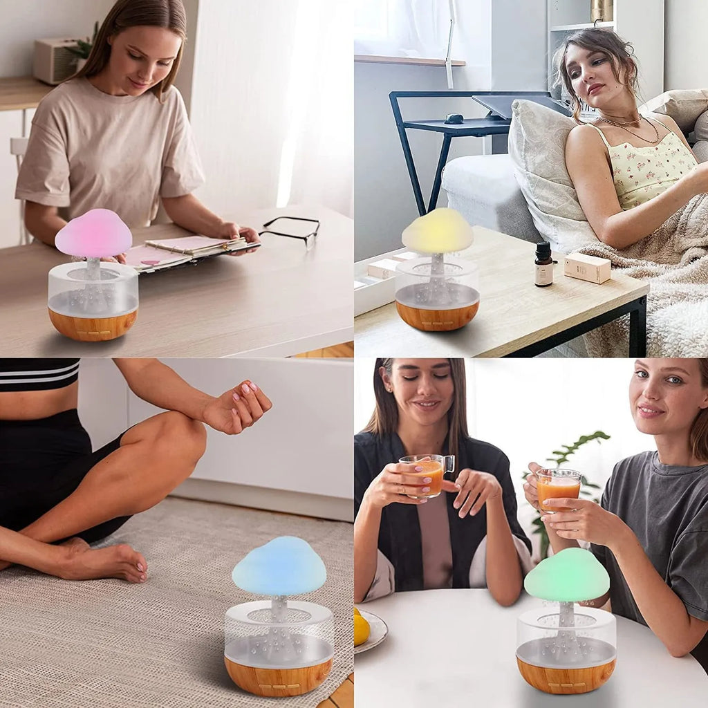 Rain Cloud Aromatherapy Diffuser | Relaxing Rain Lamp Humidifier