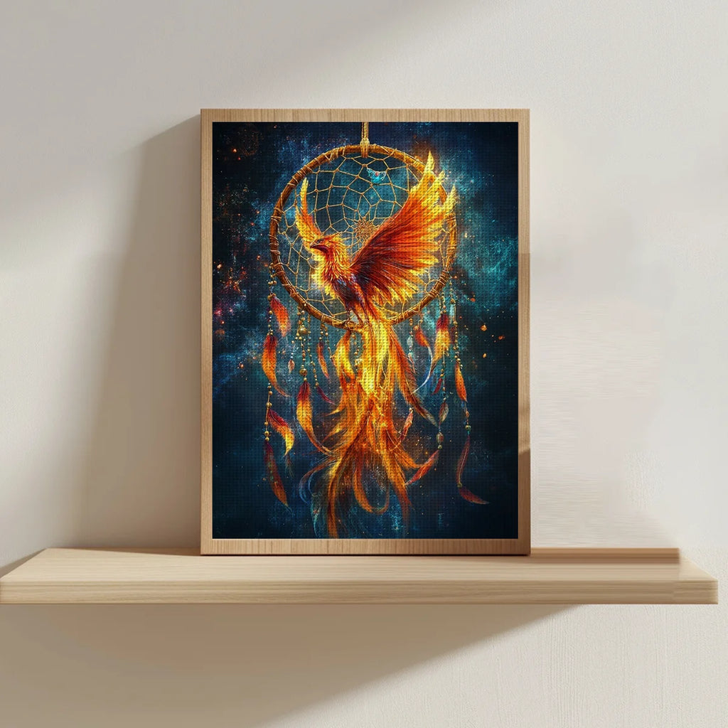 Phoenix Cross Stitch Kit – DIY Embroidery Craft