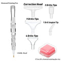 Diamond Painting Pen Set | Multi-Placer Resin Pen with 13 Precision Tips & Wax Clay & Storage Case