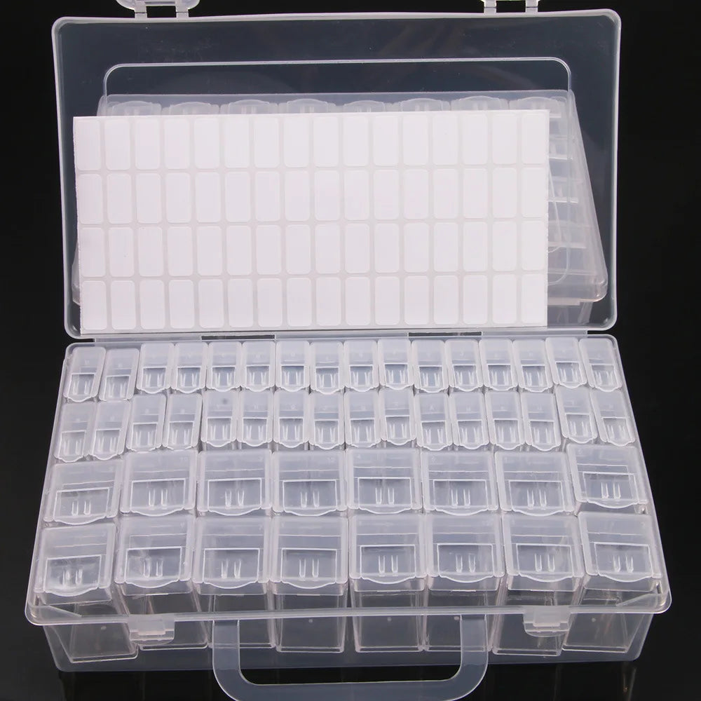 5D Diamond Painting Storage Organiser Case | Portable Drill Storage Box with Individual Containers