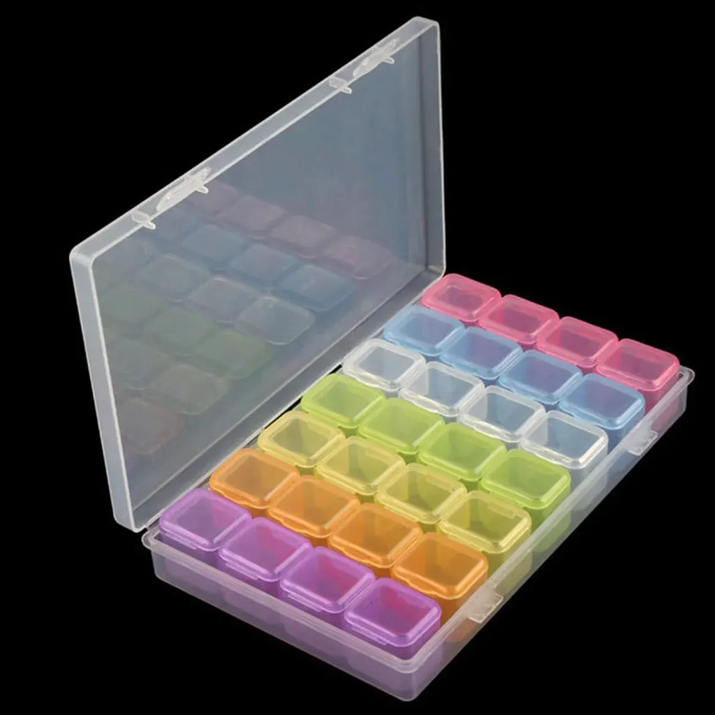 5D Diamond Painting Storage Organiser Case | Portable Drill Storage Box with Individual Containers