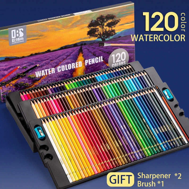 Watercolour Pencils Set – 48, 72, 120, 150 & 200 Colours for Drawing, Painting, Sketching & Adult Colouring Books