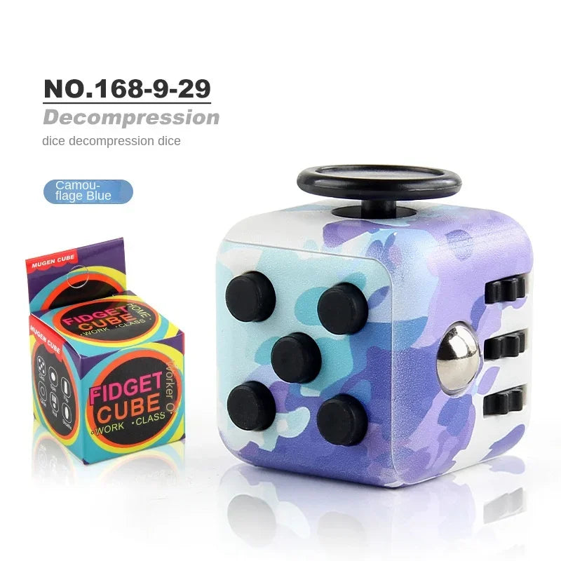 Fidget Cube Sensory Toy | 6-in-1 Stress Relief Desk Fidget for Adults, Teens & Kids